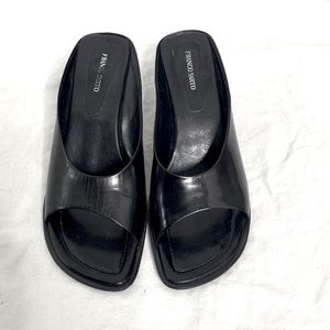 Franco Sarto Black Leather Mule Size: 9